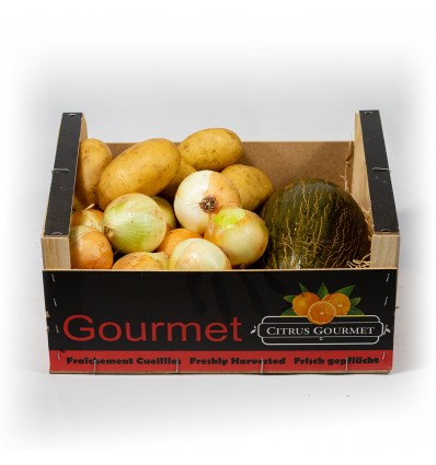 Caja Mixta de Melón, Cebolla y Patata – 10 kg aprox.
