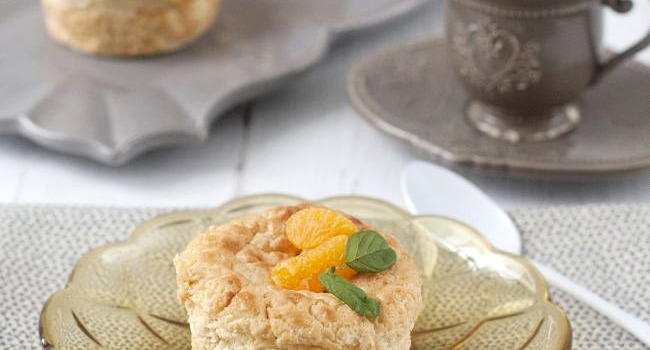 Pastelitos de queso y mandarina