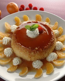 Flan de mandarina